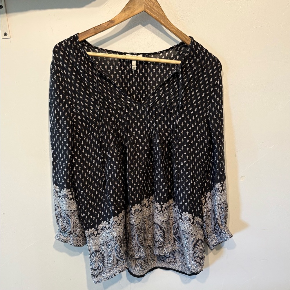 Joie 100% Silk Peasant Blouse
